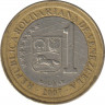 Монета. Венесуэла. 1 боливар 2007 год. ав.
