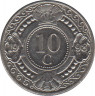 Монета. Нидерландские Антильские острова. 10 центов 1998 год. ав.