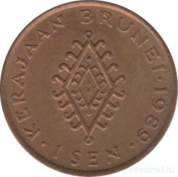 Монета. Бруней. 1 сен 1989 год.