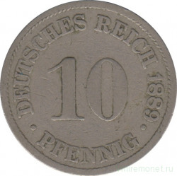 Монета. Германия (Германская империя 1871-1922). 10 пфеннигов 1889 год. (J).