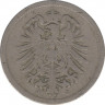 Монета. Германия (Германская империя 1871-1922). 10 пфеннигов 1889 год. (J). рев.