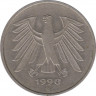 Монета. ФРГ. 5 марок 1990 год. Монетный двор - Карлсруэ (G). ав.