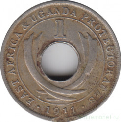 Монета. Британская Восточная Африка и Уганда. 1 цент 1911 год.