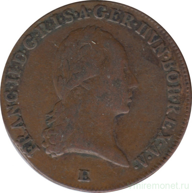 Монета. Австрийская империя. 3 крейцера 1800 год. Монетный двор E.