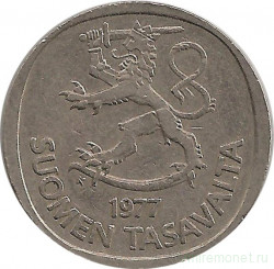 Монета. Финляндия. 1 марка 1977 год.