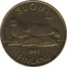 Аверс. Монета. Финляндия. 5 марок 1996 год. Тюлень.