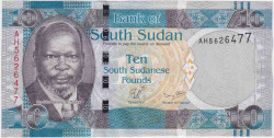 Банкнота. Южный Судан. 10 фунтов 2011 год. Тип - 7.