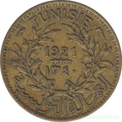 Монета. Тунис. 50 сантимов 1921 год.