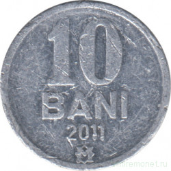 Монета. Молдова. 10 баней 2011 год.