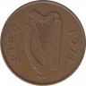 Монета. Ирландия. 2 пенса 1971 год. ав.