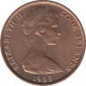 Монета. Острова Кука. 1 цент 1983 год. ав.