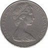 Монета. Новая Зеландия. 50 центов 1980 год. аву.