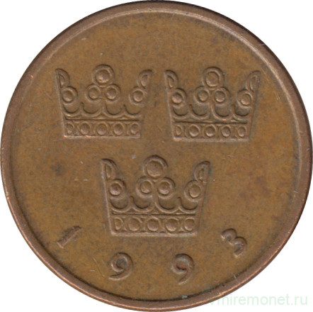 Монета. Швеция. 50 эре 1993 год (D).