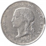 Монета. Колумбия. 50 сентаво 1882 год.