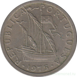 Монета. Португалия. 2,5 эскудо 1975 год.