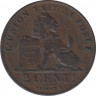 Монета. Бельгия. 2 цента 1909 год. DES BELGES. рев.