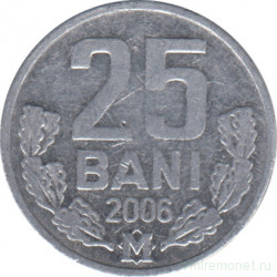 Монета. Молдова. 25 баней 2006 год.