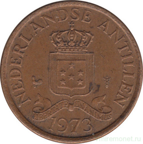 Монета. Нидерландские Антильские острова. 1 цент 1973 год.