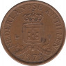 Монета. Нидерландские Антильские острова. 1 цент 1973 год. ав.
