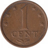 Монета. Нидерландские Антильские острова. 1 цент 1973 год. рев.
