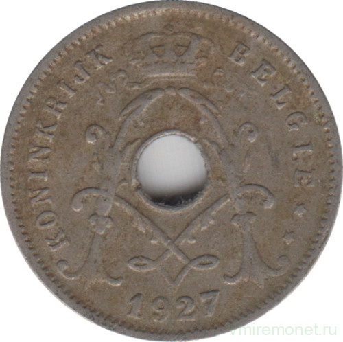 Монета. Бельгия. 5 сантимов 1927 год. BELGIE.