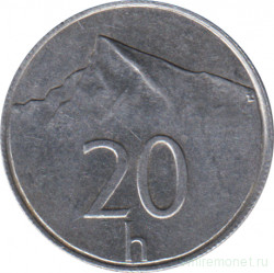 Монета. Словакия. 20 геллеров 1993 год.
