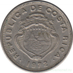 Монета. Коста-Рика. 5 сентимо 1972 год.