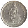 Монета. Швейцария. 2 франка 1964 год.