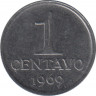 Монета. Бразилия. 1 сентаво 1969 год. ав.