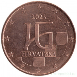 Монета. Хорватия. 5 центов 2023 год.