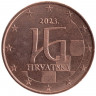 Монета. Хорватия. 5 центов 2023 год.