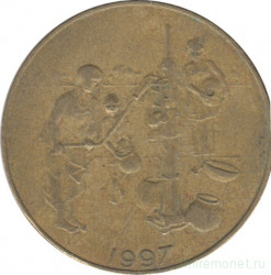 Монета. Западноафриканский экономический и валютный союз (ВСЕАО). 10 франков 1997 год.