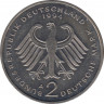Монета. ФРГ. 2 марки 1994 год. Вилли Брандт. Монетный двор - Берлин (A). рев.