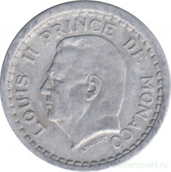 Монета. Монако. 1 франк 1943 год.