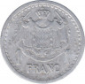 Монета. Монако. 1 франк 1943 год. рев.