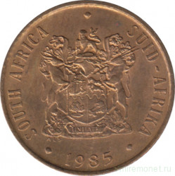 Монета. Южно-Африканская республика (ЮАР). 2 цента 1985 год.