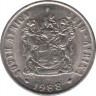 Монета. Южно-Африканская республика (ЮАР). 10 центов 1988 год. ав.
