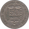 Монета. Западноафриканский экономический и валютный союз (ВСЕАО). 50 франков 1984 год. ав.