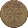 Монета. Кения. 10 центов 1974 год. ав.