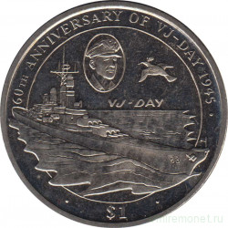 Монета. Британские Виргинские острова. 1 доллар 2005 год. 60 лет победы над Японией.