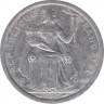 Монета. Французская Полинезия. 1 франк 1989 год. ав.