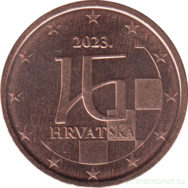 Монета. Хорватия. 2 цента 2023 год.