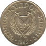  Монета. Кипр. 20 центов 1985 год. ав.