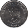 Монета. Уганда. 100 шиллингов 2008 год. Сталь покрытая никелем. ав.
