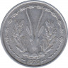 Монета. Западноафриканский экономический и валютный союз (ВСЕАО). 1 франк 1975 год. ав.