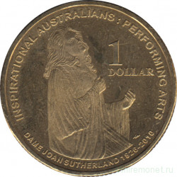 Монета. Австралия. 1 доллар 2011 год. Джоана Сазерлэнд.