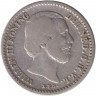 Монета. Нидерланды. 10 центов 1884 год.
