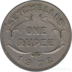 Монета. Сейшельские острова. 1 рупия 1972 год.