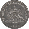 Монета. Тринидад и Тобаго. 25 центов 1983 год. ав.