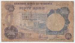 Банкнота. Нигерия. 50 кобо 1973 - 1978 года. Тип 14g.